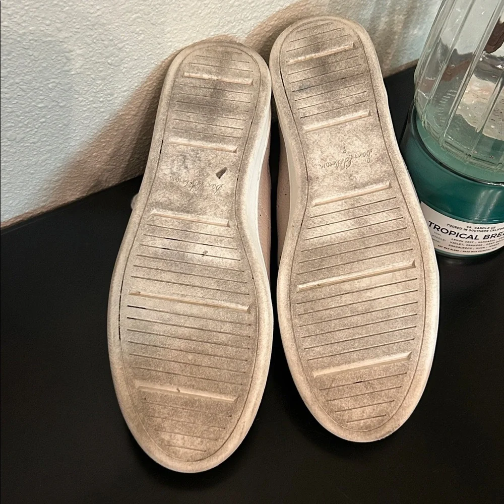 Sam Edelman JOSI Sliver Grey/Light Sone Leather‎ Lace-Up Sneakers Women’s Size 8